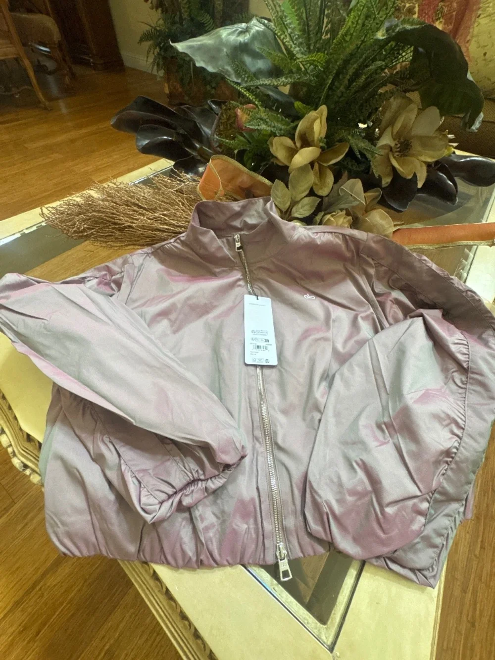 ALO Yoga Prismatic Jacket Pink Moonlight Medium